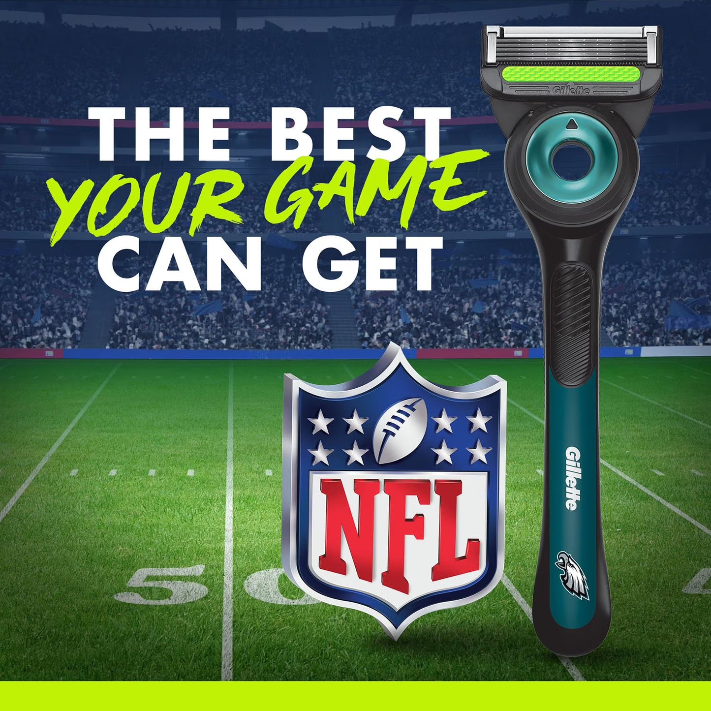 Gillette Labs NFL Philadelphia Eagles Men's Razor, Handle + 8 Cartridges