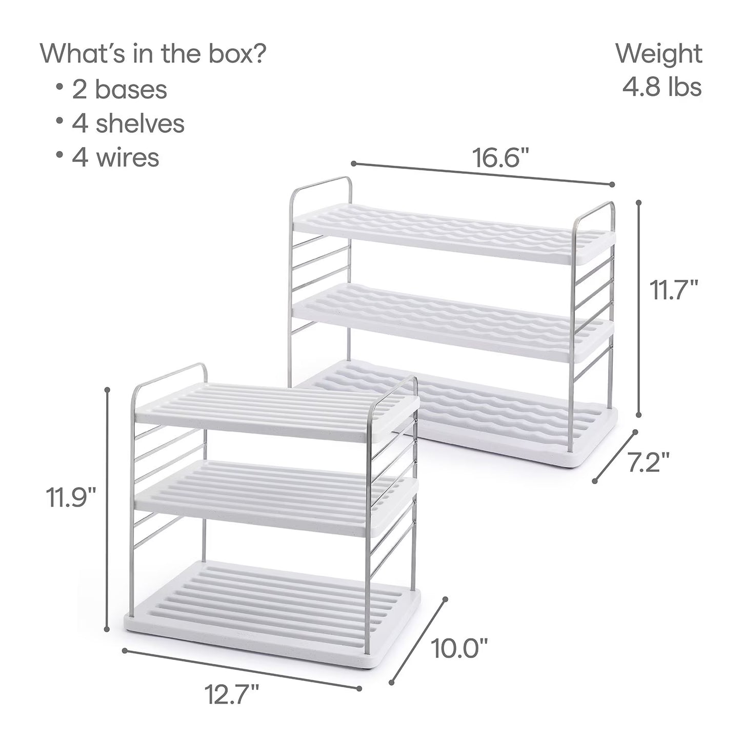 YouCopia Bottle Mug and Plate Organizer, 2-Piece Set