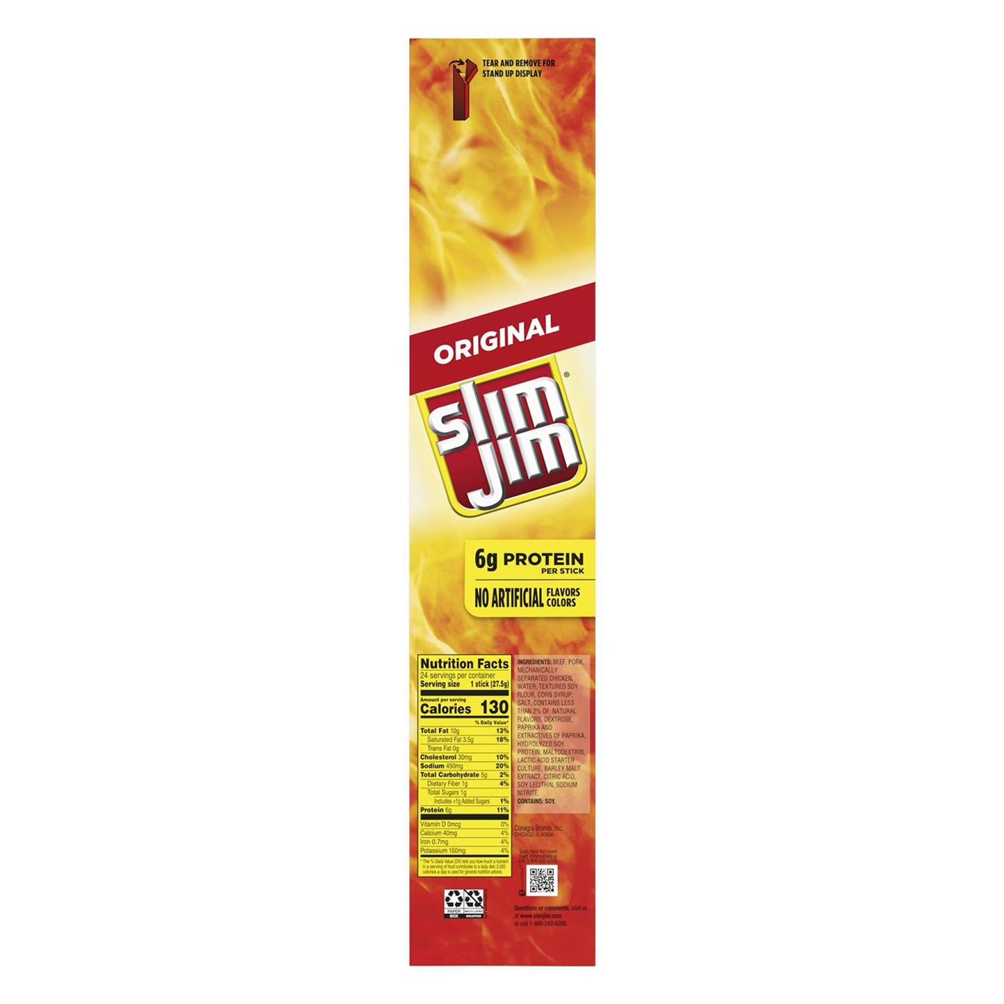 Slim Jim Giant Smoked Meat Sticks, Original Flavor, 0.97 oz., 24 pk.