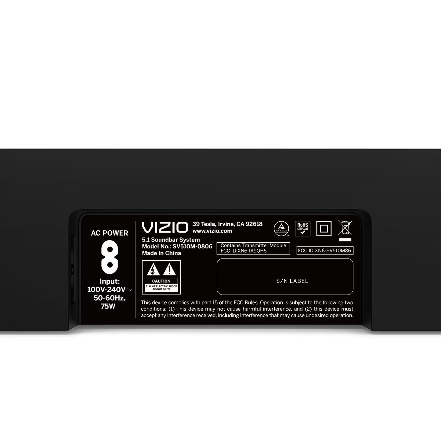 VIZIO 5.1 Soundbar with Dolby Atmos, QuickFit® Compatible