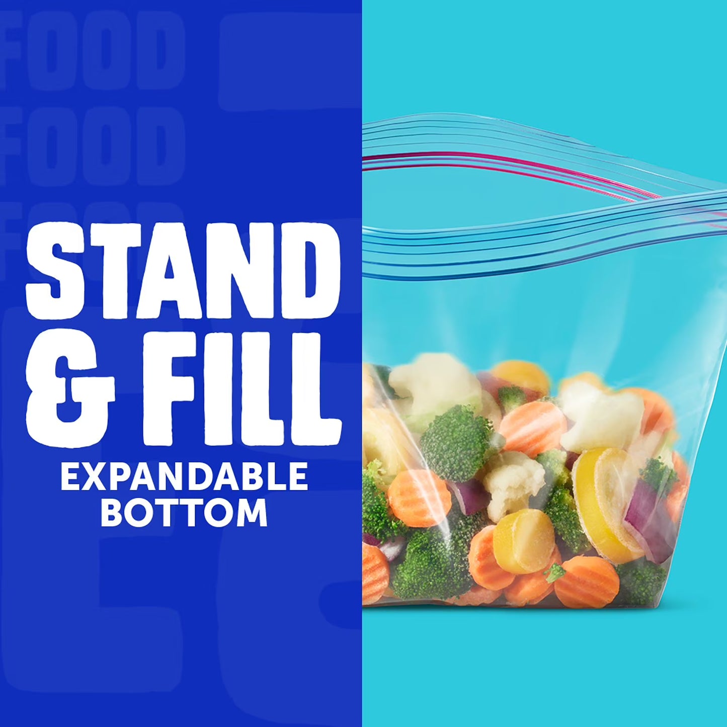 Ziploc Brand Half Gallon Freezer Storage Bags, Expandable Bottom, Grip ’n Seal Technology, 160 ct.
