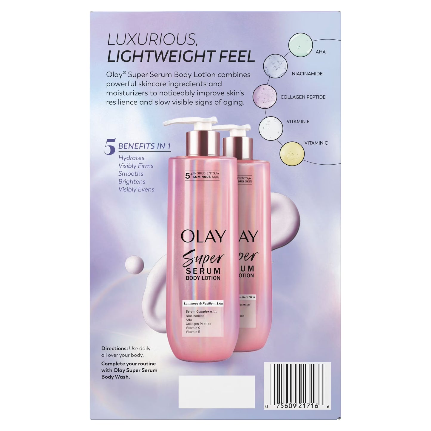 Olay Super Serum Body Lotion, 18.5 fl. oz., 2 pk.