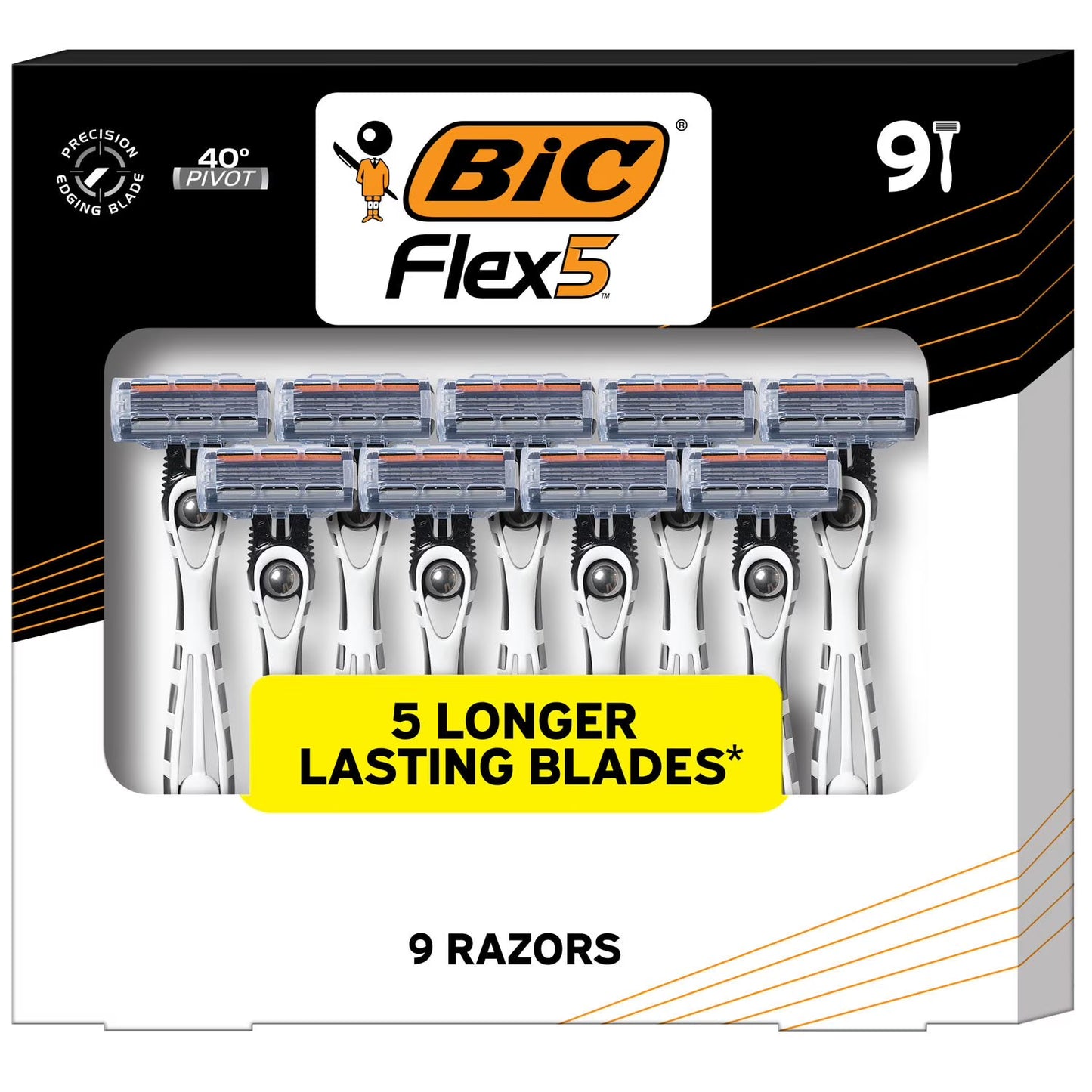 BIC Flex 5 Titanium-Coated Disposable Razor, 5 Blades, 9 ct.