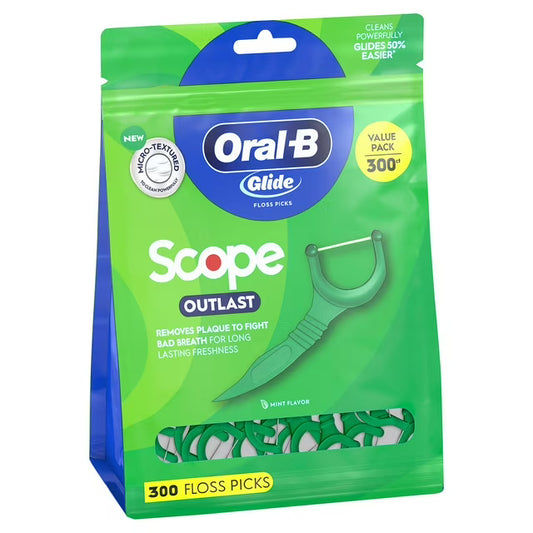 Oral-B Glide Floss Picks, Scope Outlast, 300 ct.