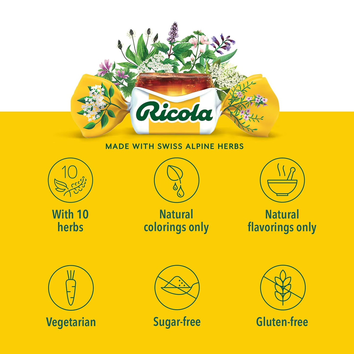 Ricola Sugar-Free Lemon Mint Herb Throat Drops, 210 ct.