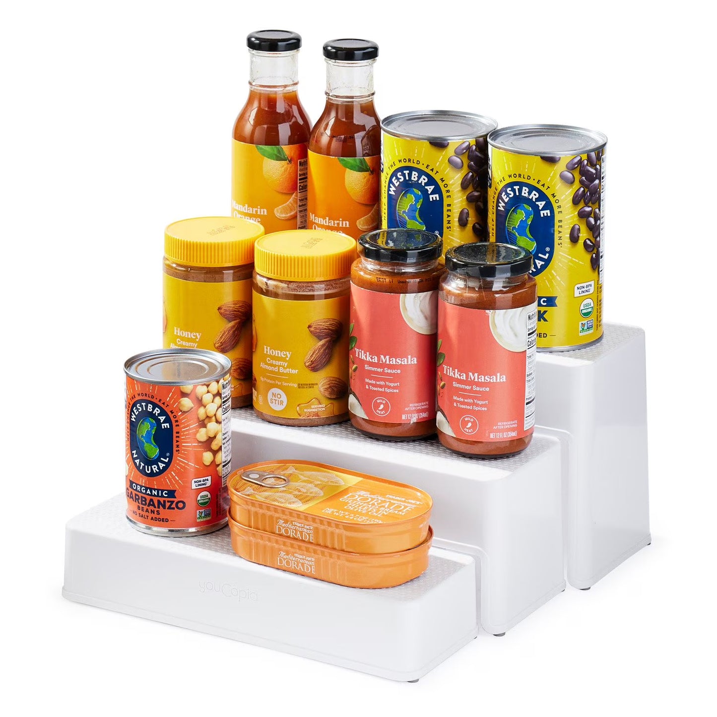 YouCopia ShelfSteps 2-Pack Can Organizer Set, 3-Shelf