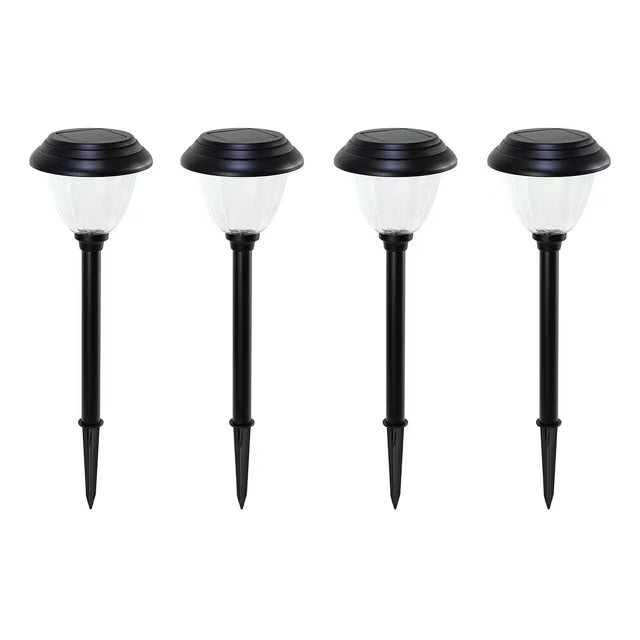 LED Solar Path Lights, 20 Lumens, 4-Pack