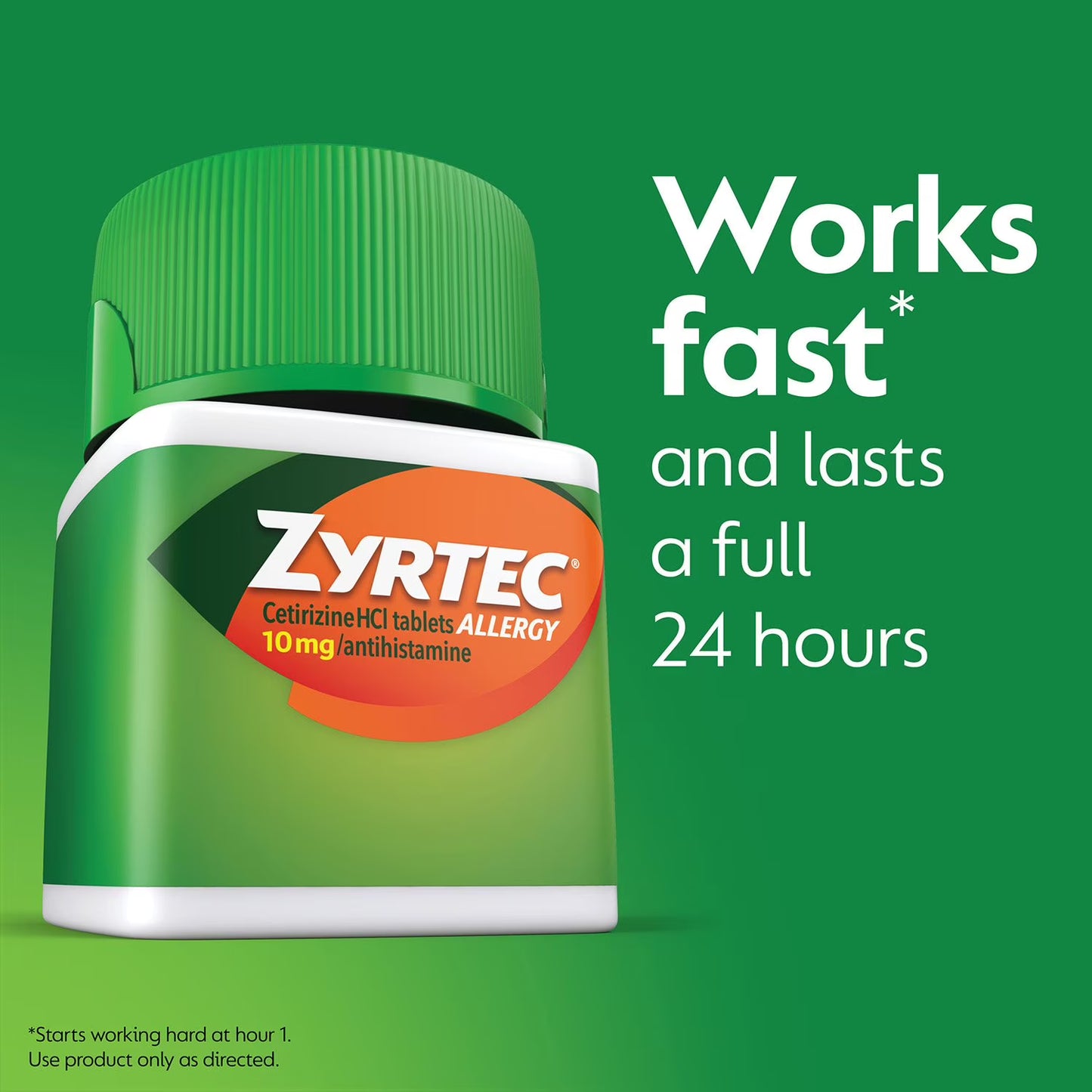 Zyrtec Antihistamine Allergy Tablets, 10 mg. 120 ct.