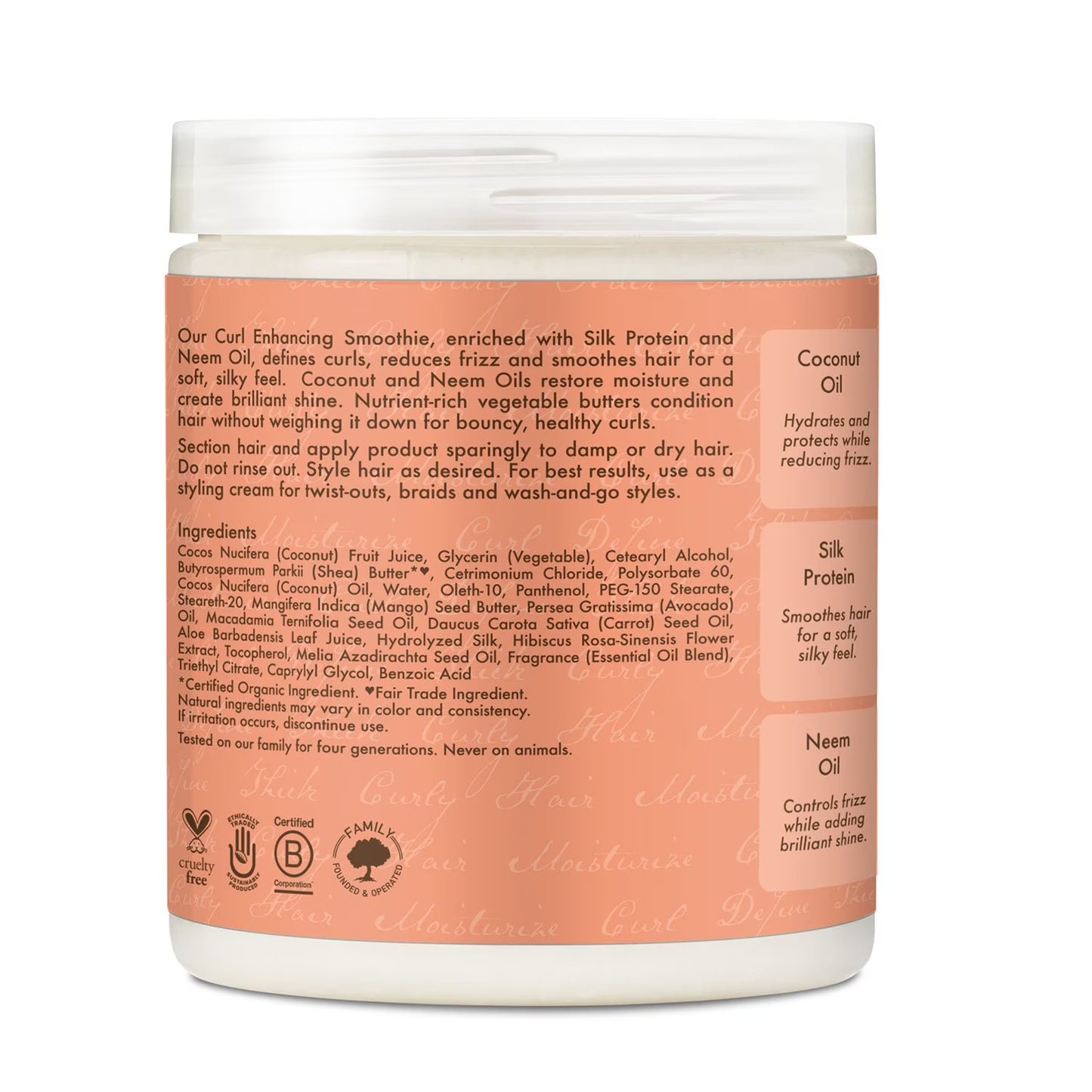 Shea Moisture Curl Enhancing Smoothie Hair Cream, Coconut and Hibiscus, 20 oz.