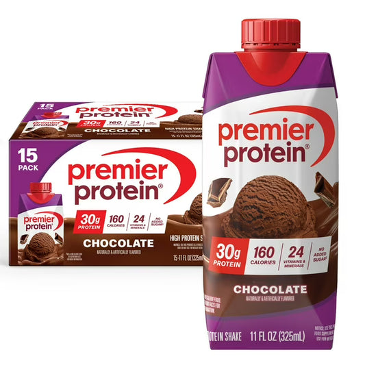 Premier Protein 30g High Protein Shake, Chocolate, 11 fl. oz., 15 pk.