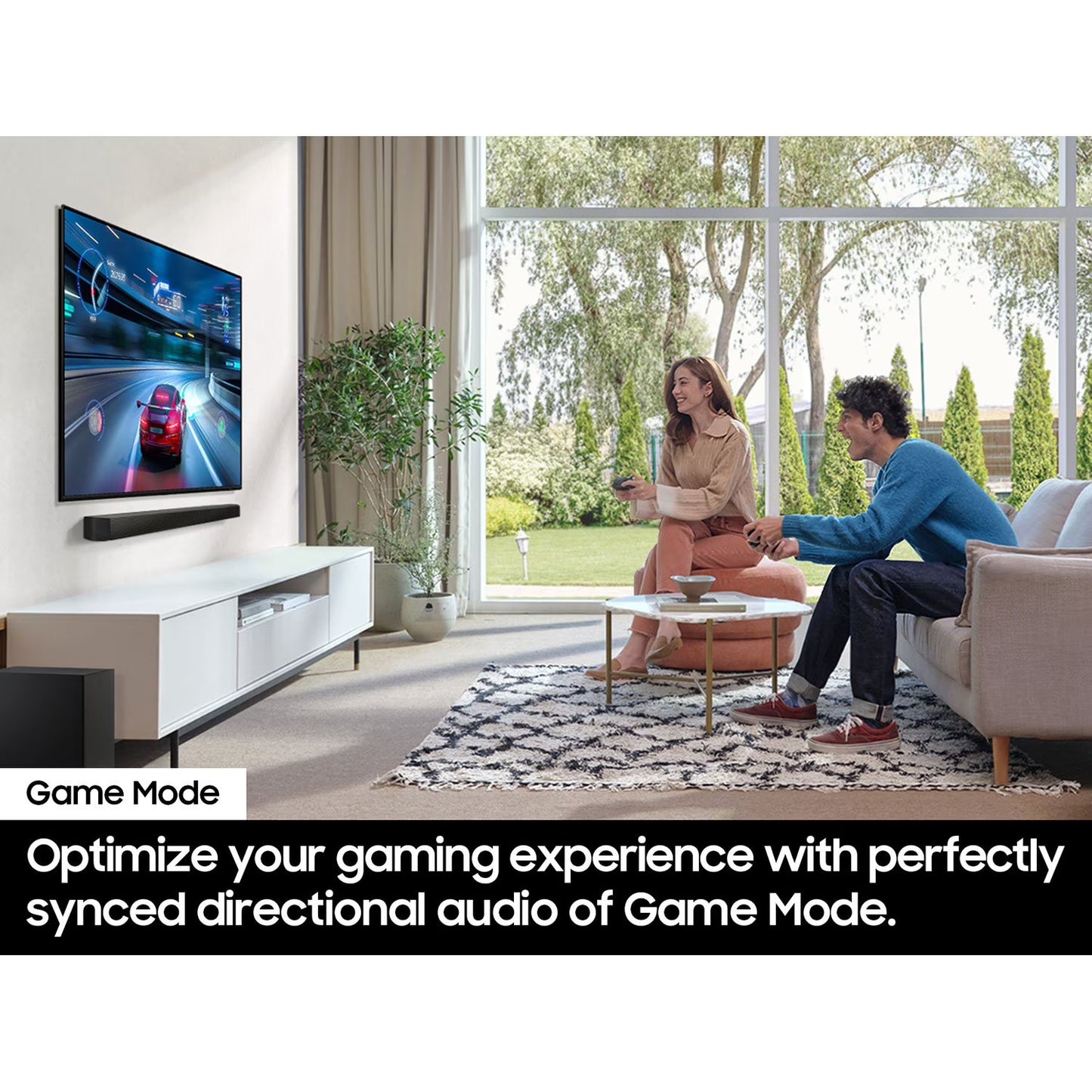 SAMSUNG Q-series 5.1 Channel Sound Bar with Wireless Subwoofer, Q-Symphony & Dolby ATMOS Audio