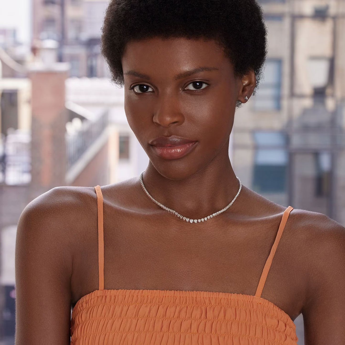 Diamond Riviera Necklace in 14K Gold