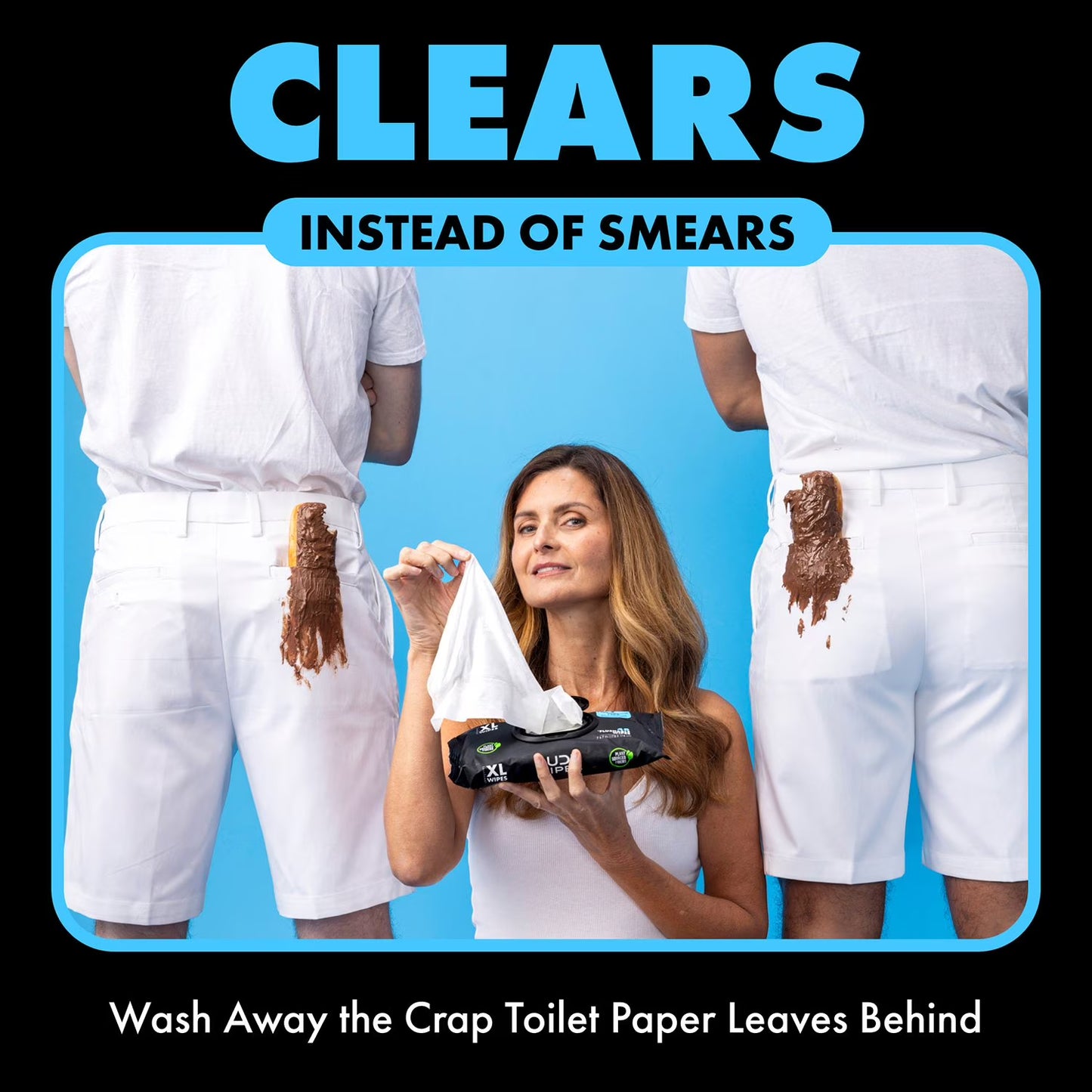 DUDE WIPES XL Flushable Wipes, Fragrance Free, 8 ct., 400 wipes