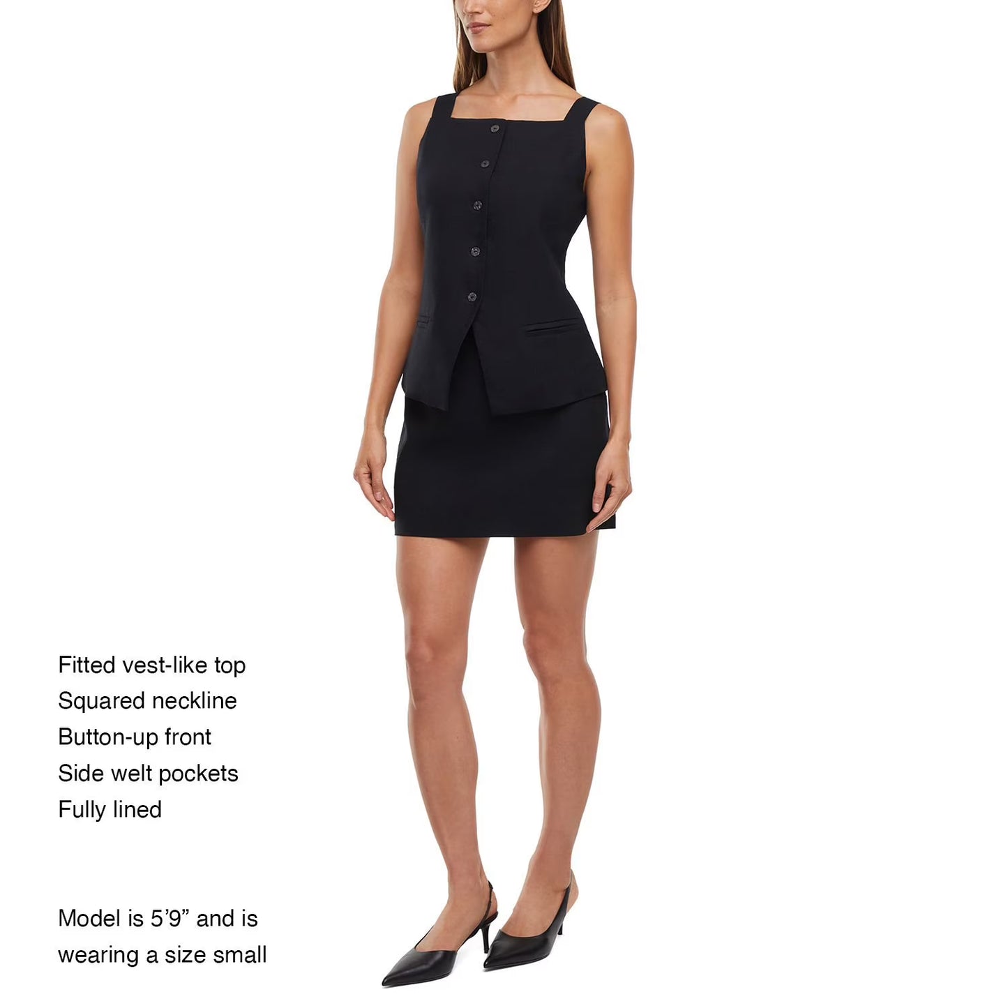 Express Women's Linen Blend Button-Up Tank Top