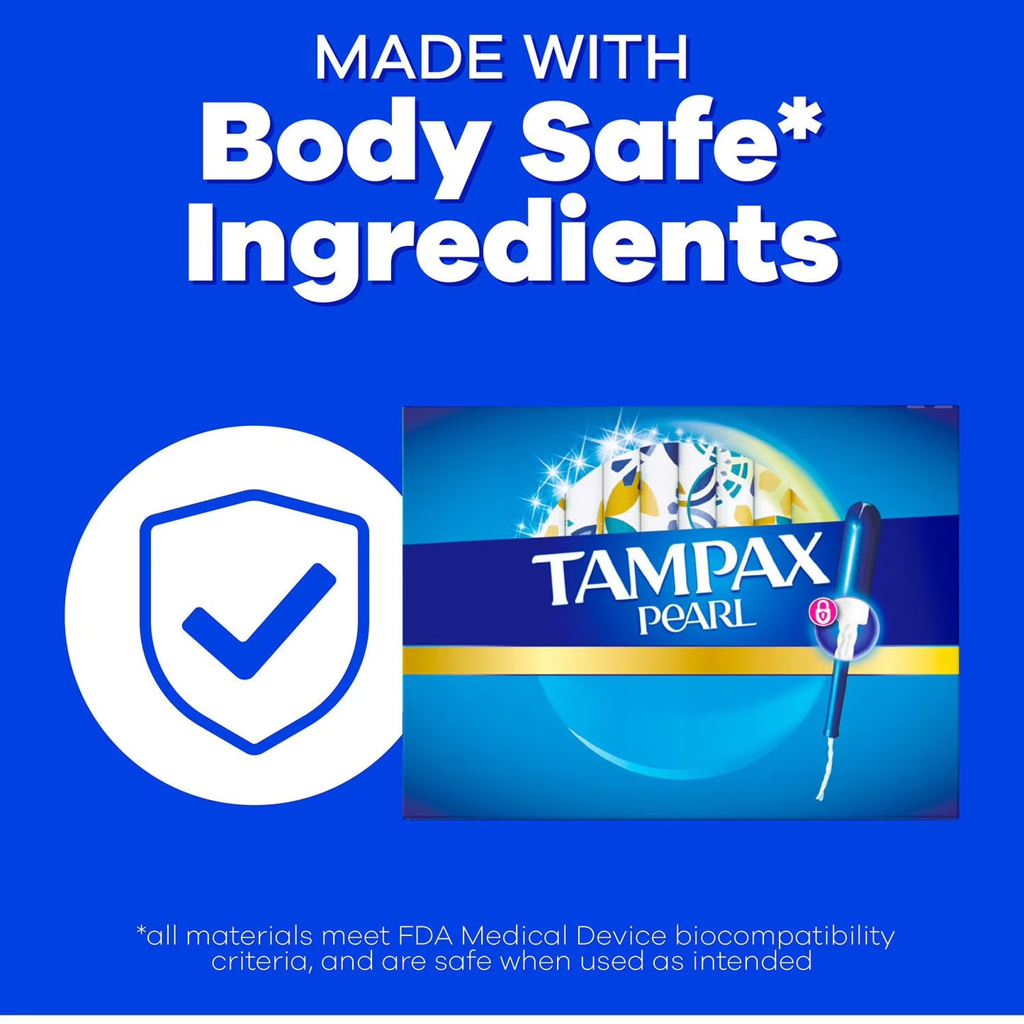 Tampax Pearl Tampons Trio Pack, Unscented, 86 ct.