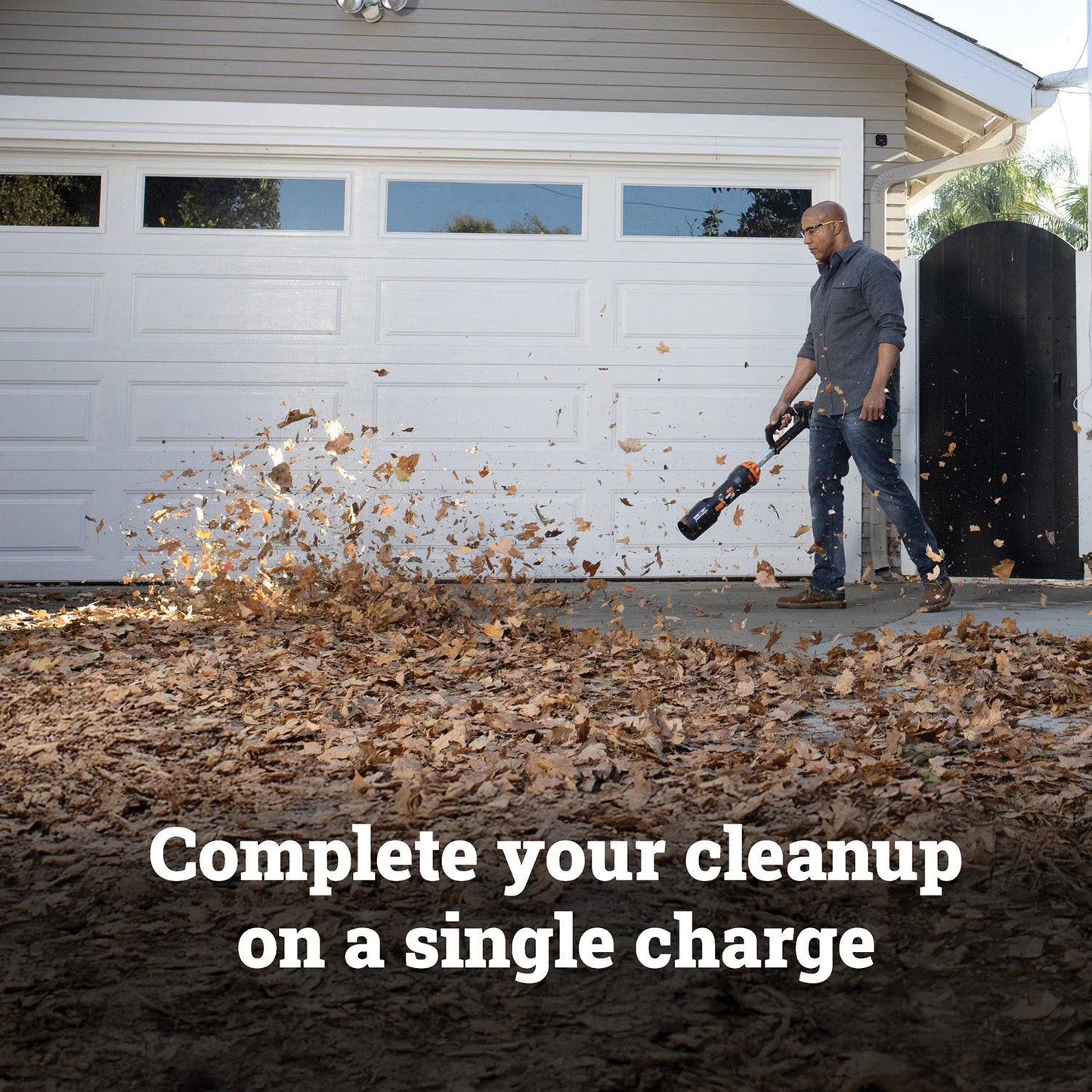 Worx WG941 20V Brushless Cordless Battery Powered Leaf Blower + 3 in 1 String Trimmer Edger & Mini-Mower Combo Kit Battery and Charger Included