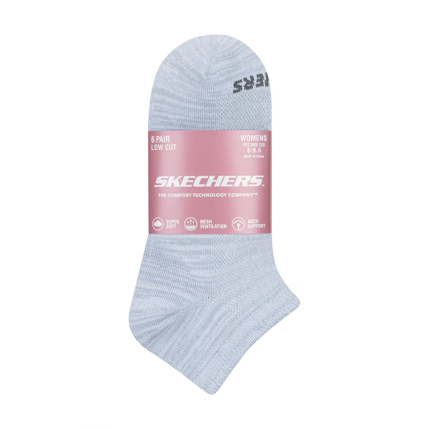 Skechers Women's 6-Pack Super Soft Low-Cut Sock