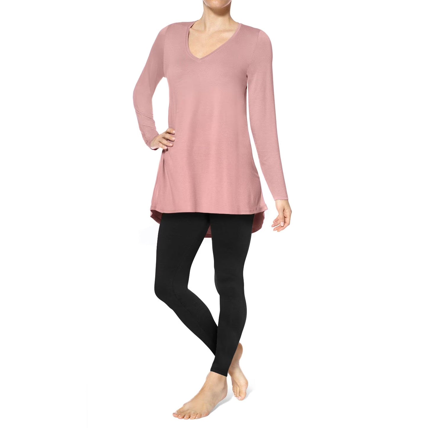 Hue Women's Long Sleeve Tunic T-Shirt