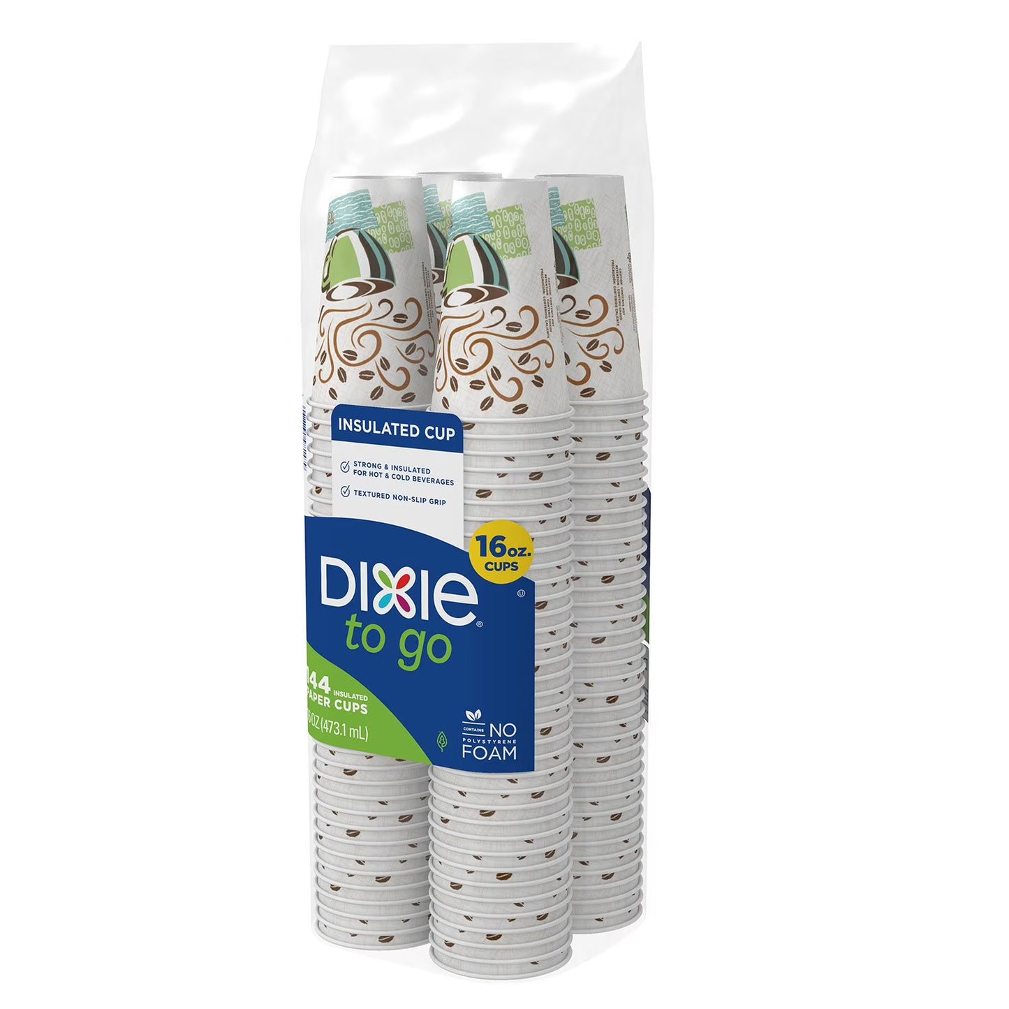 Dixie to go Insulated Paper Cups 16 fl. oz., 144 ct.