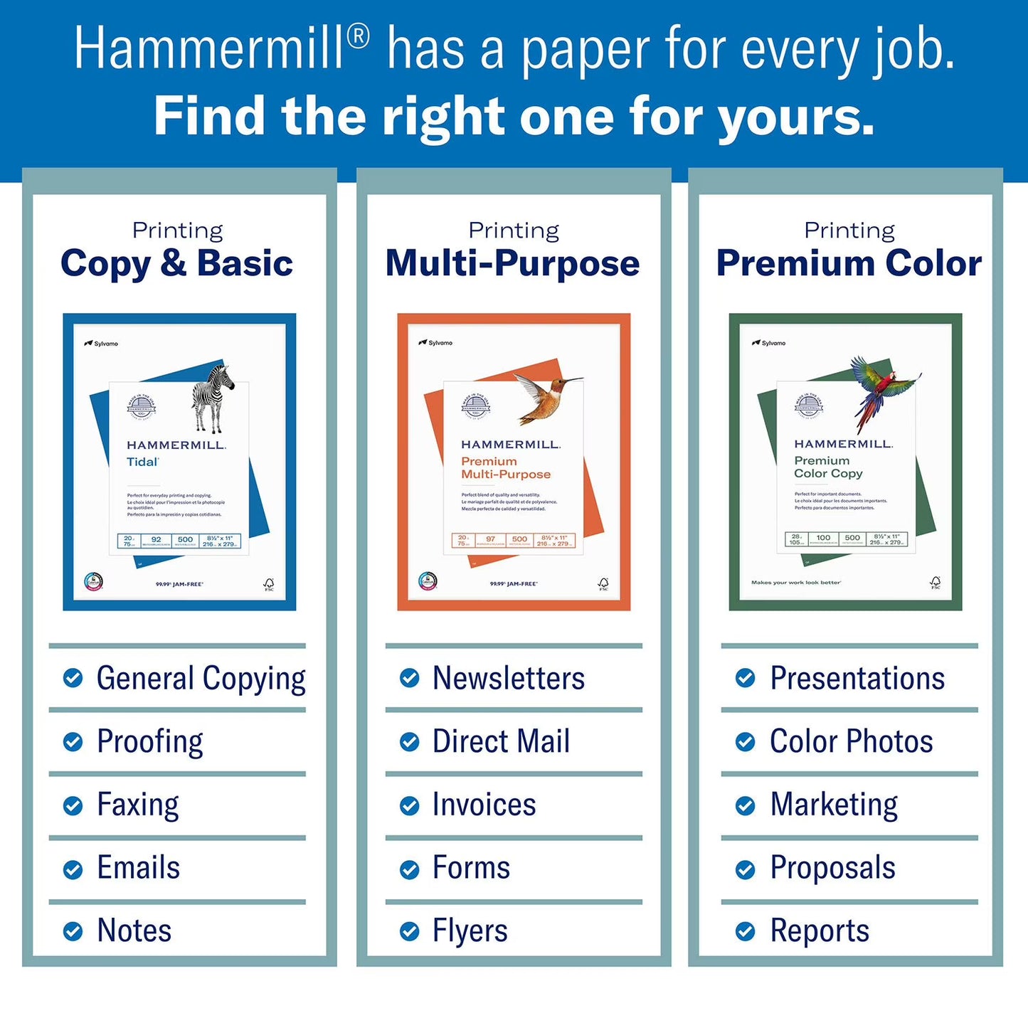 Hammermill Business Copy Paper, 8.5 x 11", 92 Bright, 20 lbs., 8 Reams (4,000 sheets)