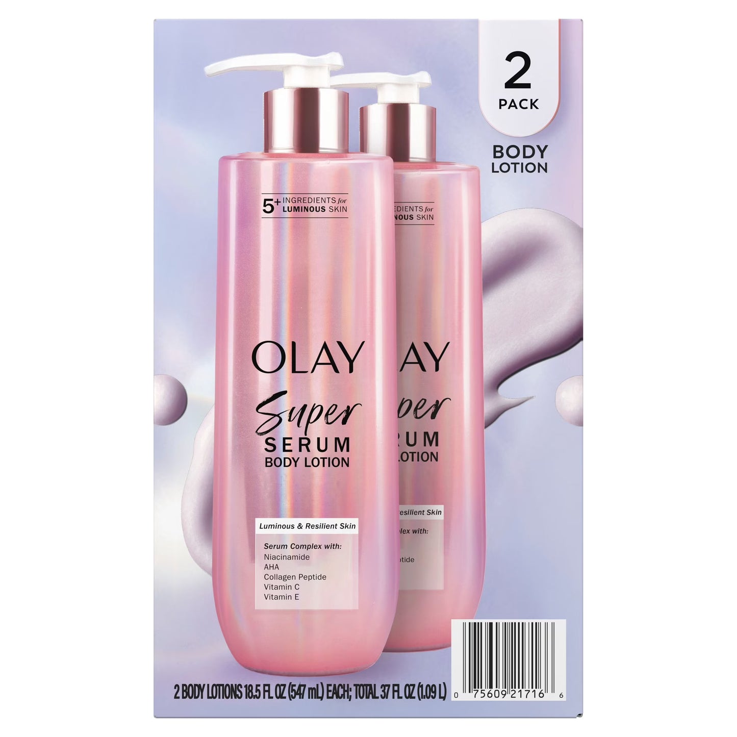 Olay Super Serum Body Lotion, 18.5 fl. oz., 2 pk.