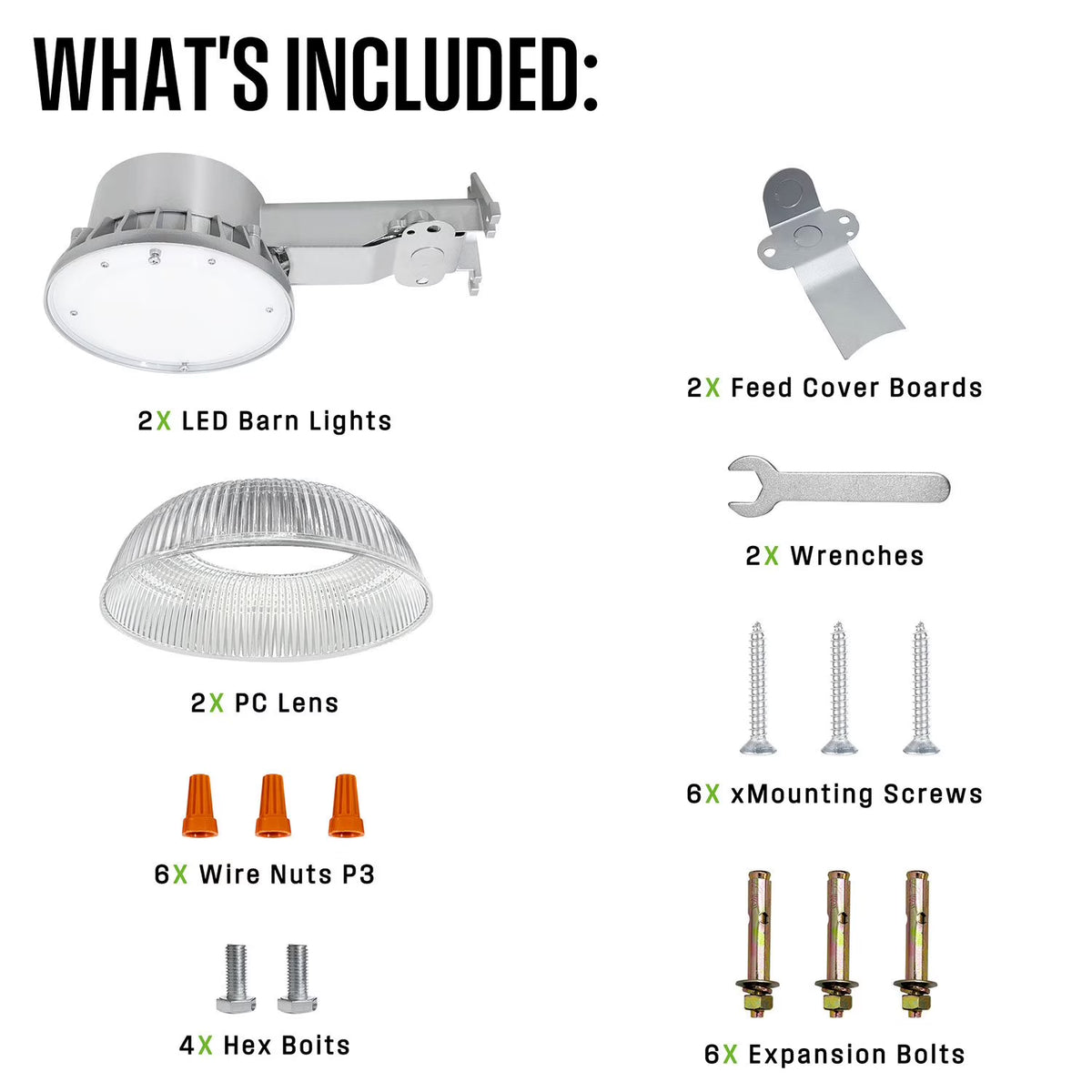 Westinghouse 5000 Lumen Wired Barn Light, Set of 2