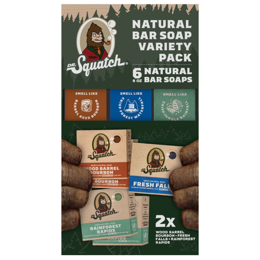 Dr. Squatch Natural Bar Soap, Variety Pack, 5 oz., 6 ct.