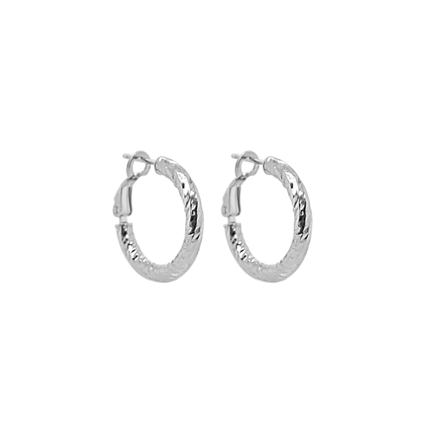 Italian Sterling Silver Hoop Earring Set
