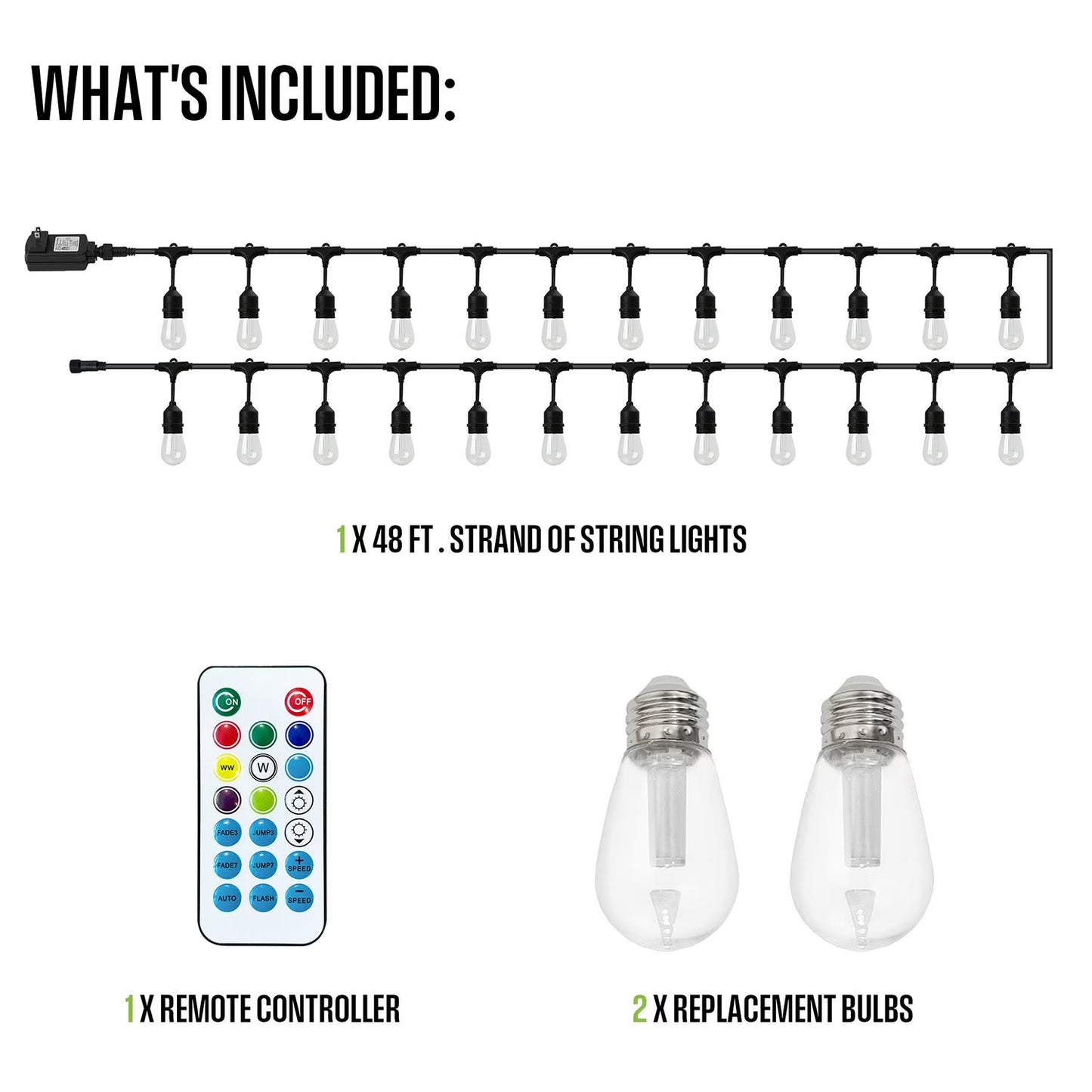 Westinghouse 24 Bulb Color Changing String Light 48 Foot