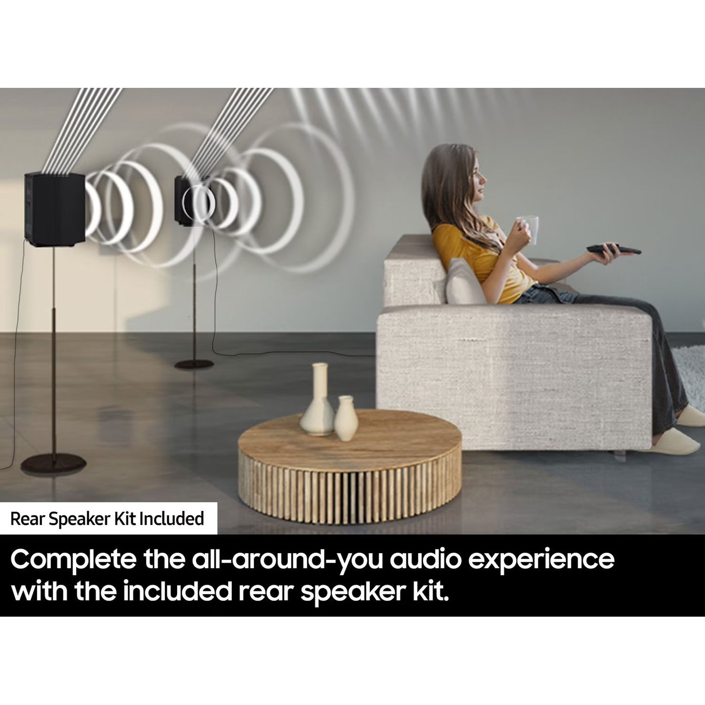 SAMSUNG Q-series 5.1 Channel Sound Bar with Wireless Subwoofer, Q-Symphony & Dolby ATMOS Audio