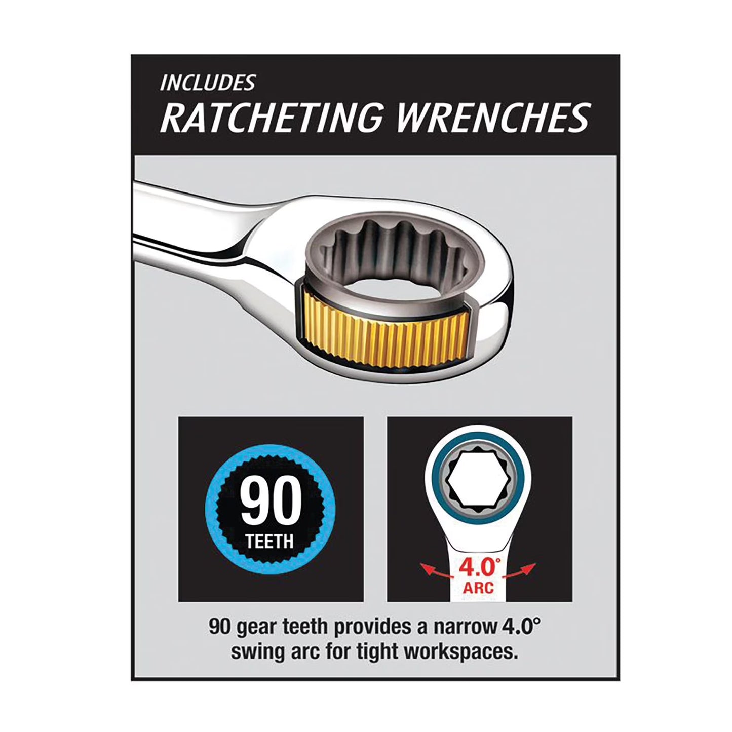 Channellock 225pc Professional Mechanic's Tool Set SAE & Metric Ratcheting Wrenches 1/4, 3/8, 1/2 inch Drive Sizes