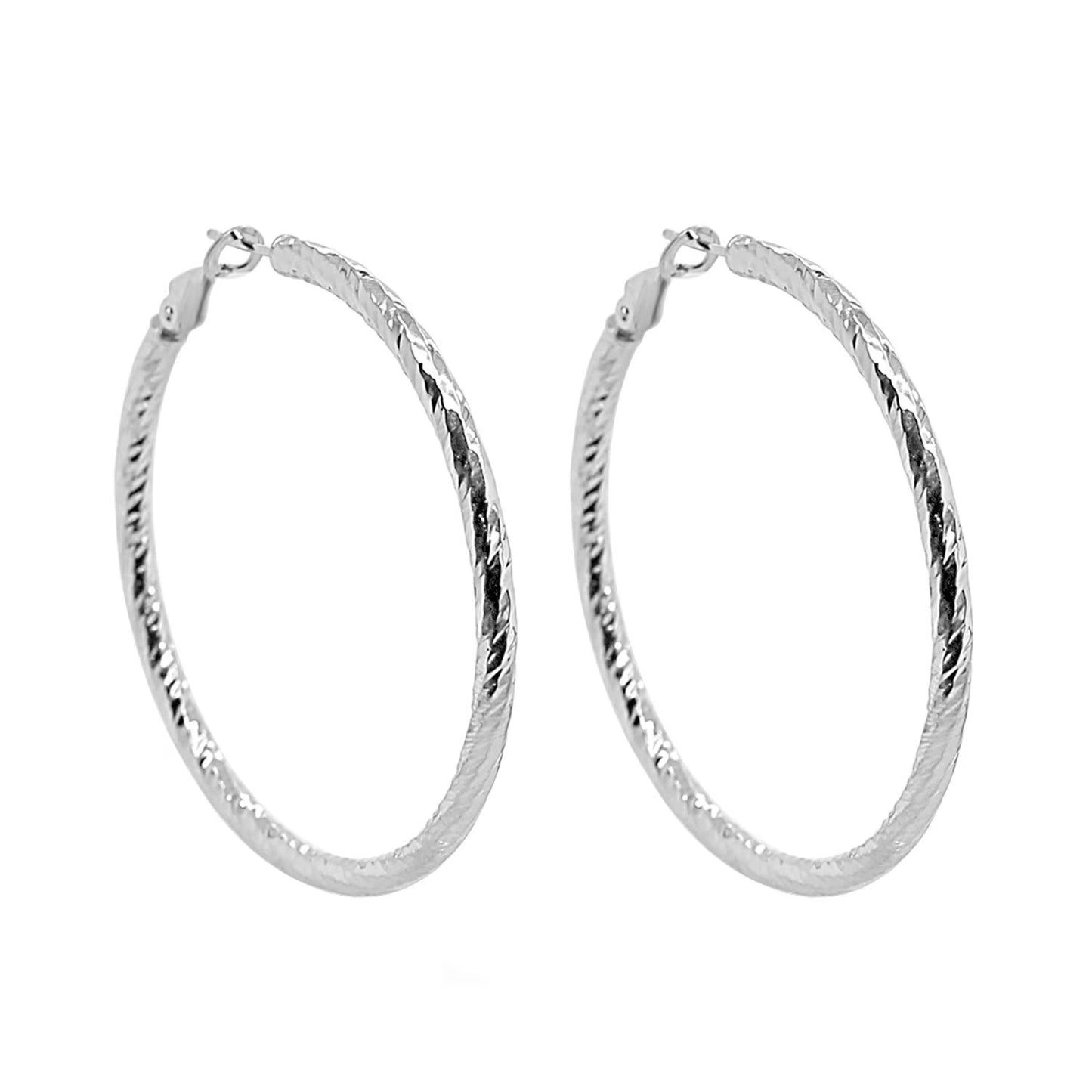 Italian Sterling Silver Hoop Earring Set