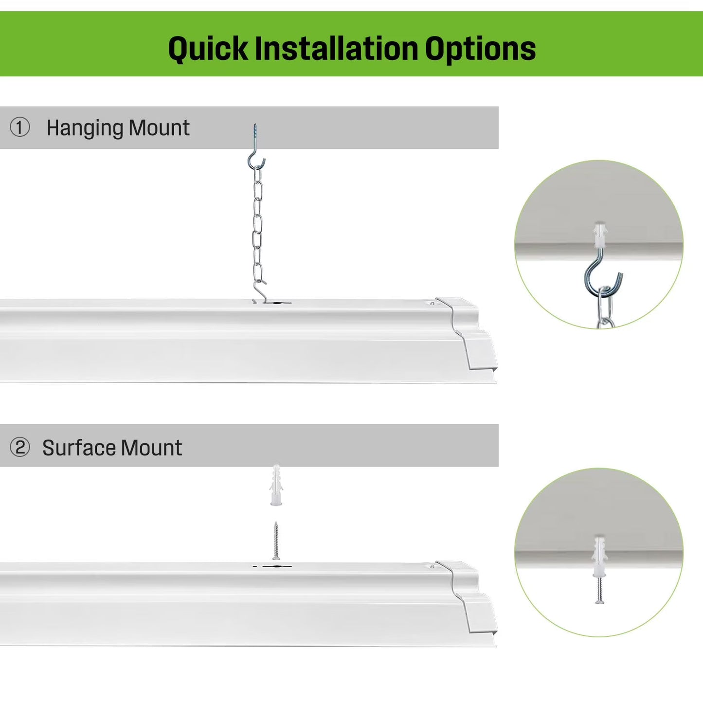 Westinghouse 4' 5000 Lumen LED Shop Light, White Finish, 4 pk.