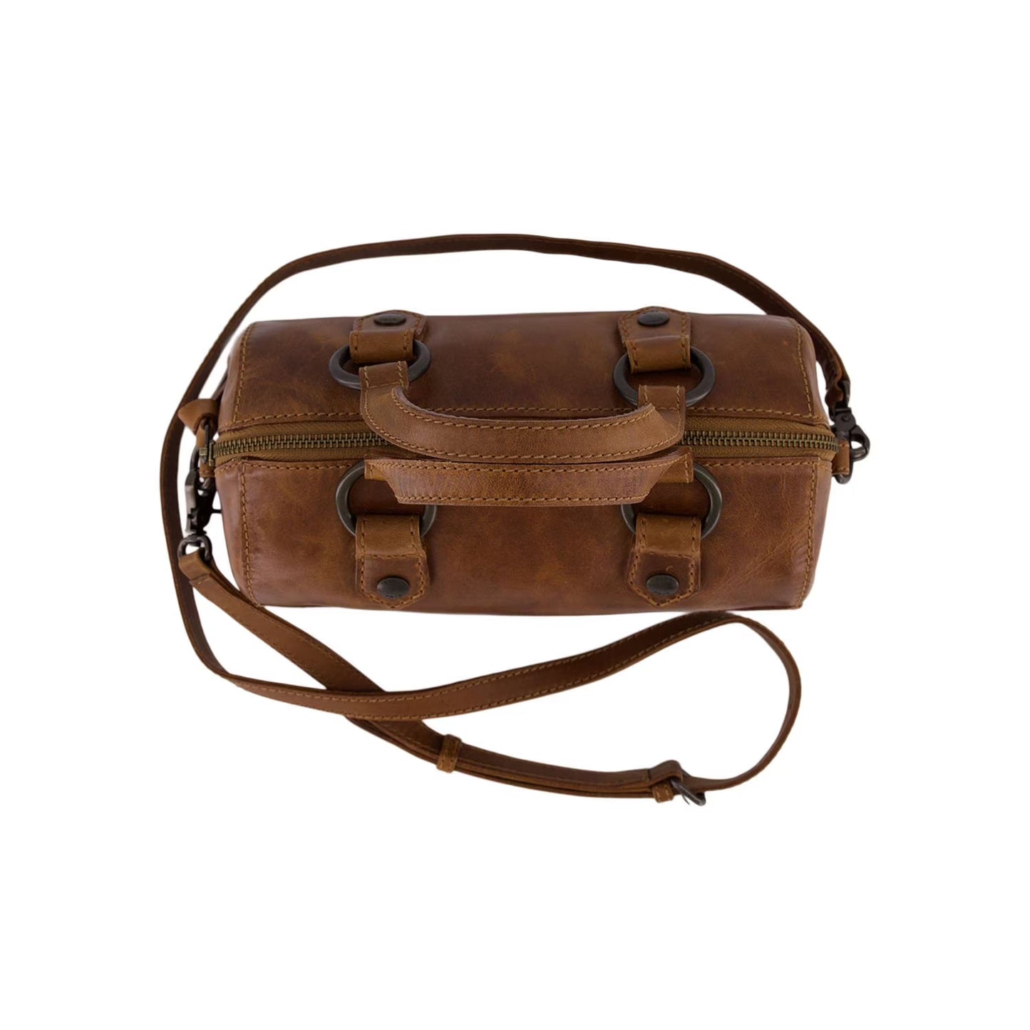 Frye Melissa 100% Genuine Leather Women's Mini Barrel Handbag