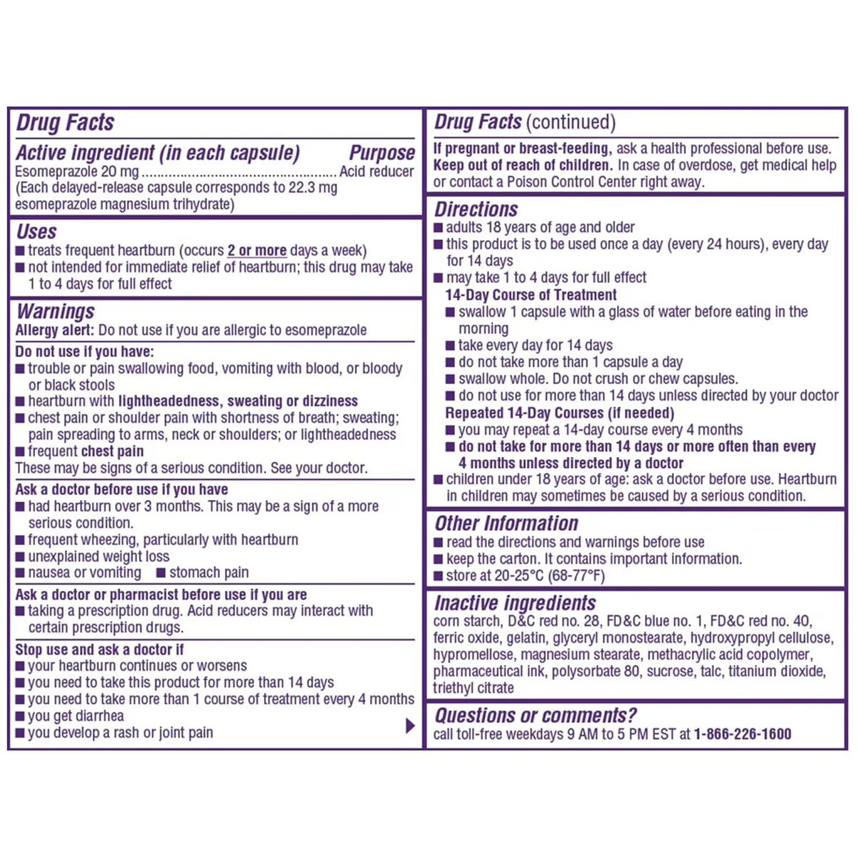 Nexium 24HR Acid Reducer Heartburn Relief Capsules with Esomeprazole Magnesium, 42 ct.