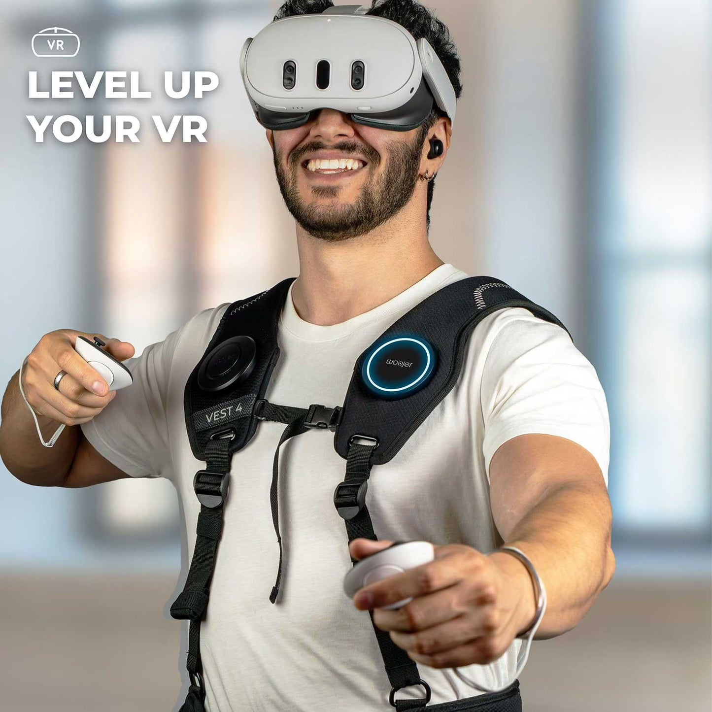 Woojer Vest 4 High-Fidelity Haptics - for VR, Games, Music, Movies, and Wellness