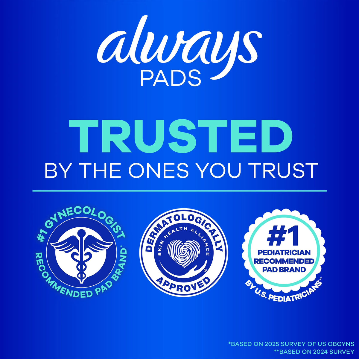 Always Ultra Thin Overnight Pads with Wings, Size 4, 80 ct.