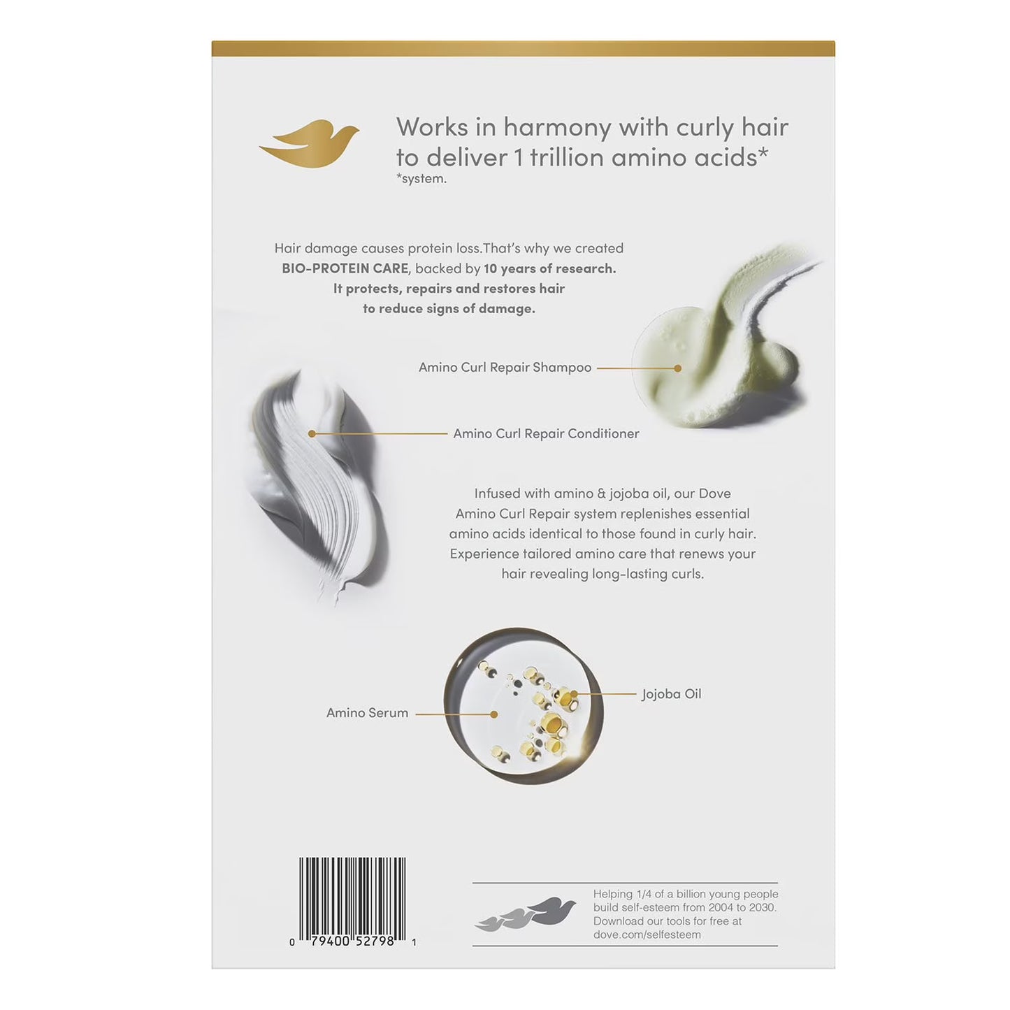 Dove Amino Curls Shampoo and Conditioner, 33.8 fl. oz., 2 pk.