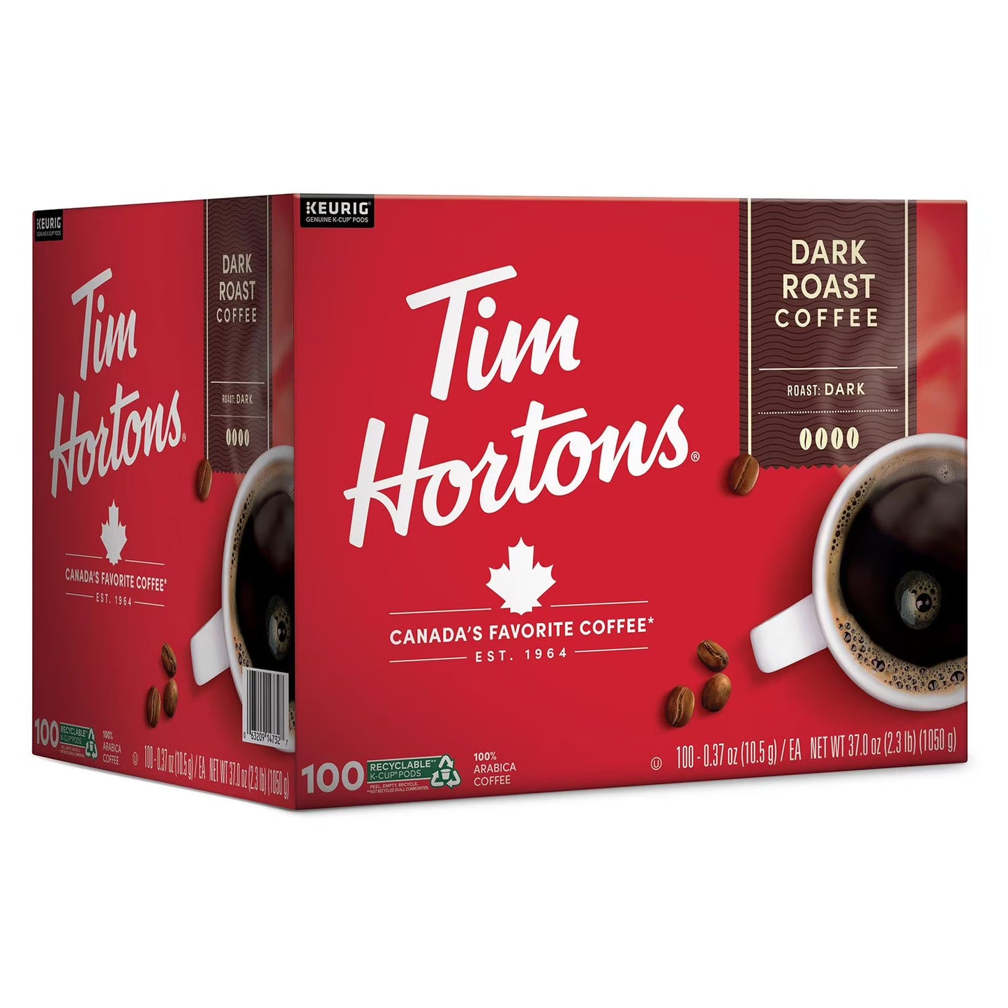 Tim Hortons Premium K-Cup Coffee Pods, Dark Roast, 100 ct.