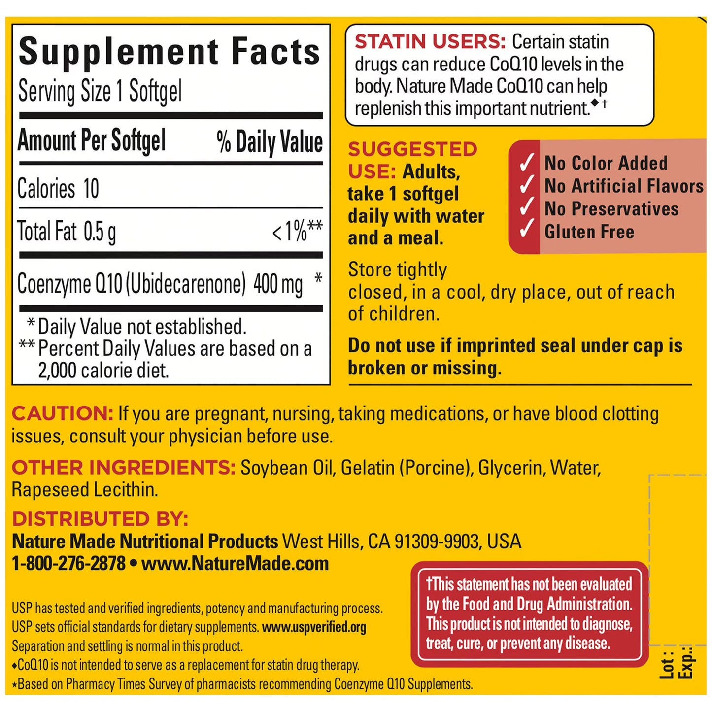 Nature Made CoQ10 400mg Softgels, 90 ct.