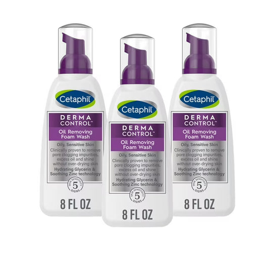 Cetaphil Oil Removing Foam Wash, 8 fl. oz., 3 pk.
