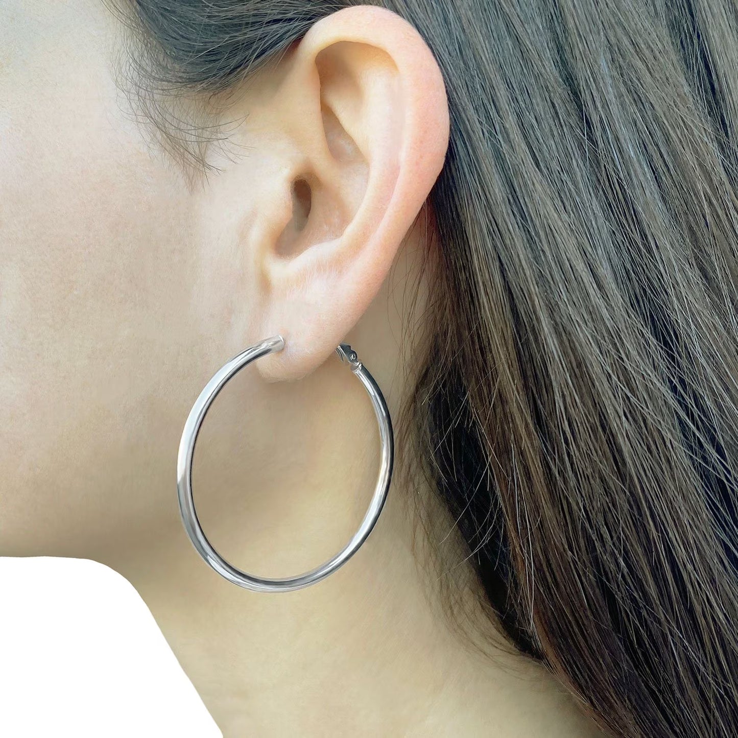 Italian Sterling Silver Hoop Earring Set