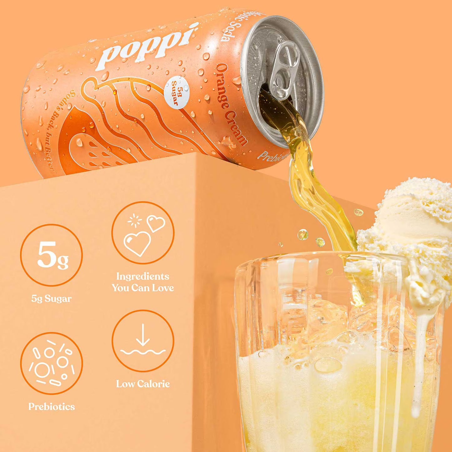 poppi Prebiotic Soda Cream Variety Pack, 12 fl. oz., 15 pk.