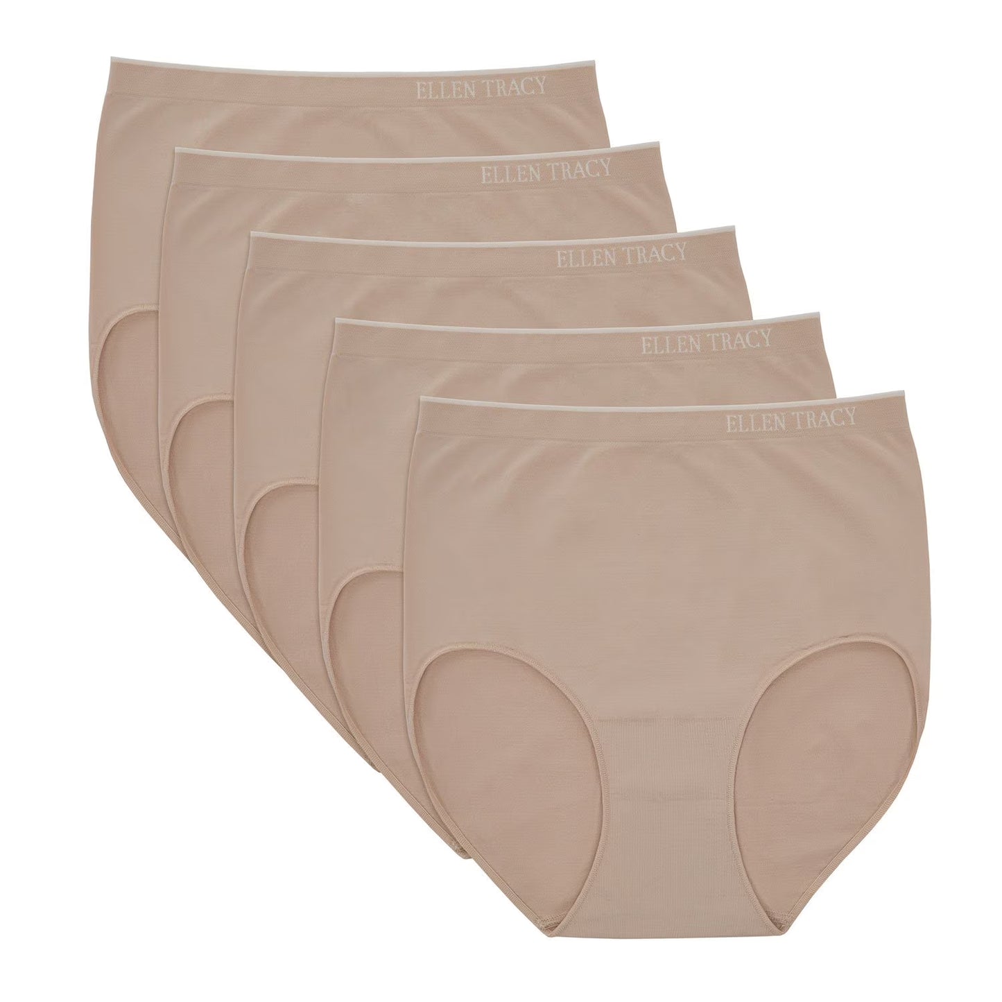 Ellen Tracy Women's 5-Pack Seamless Brief