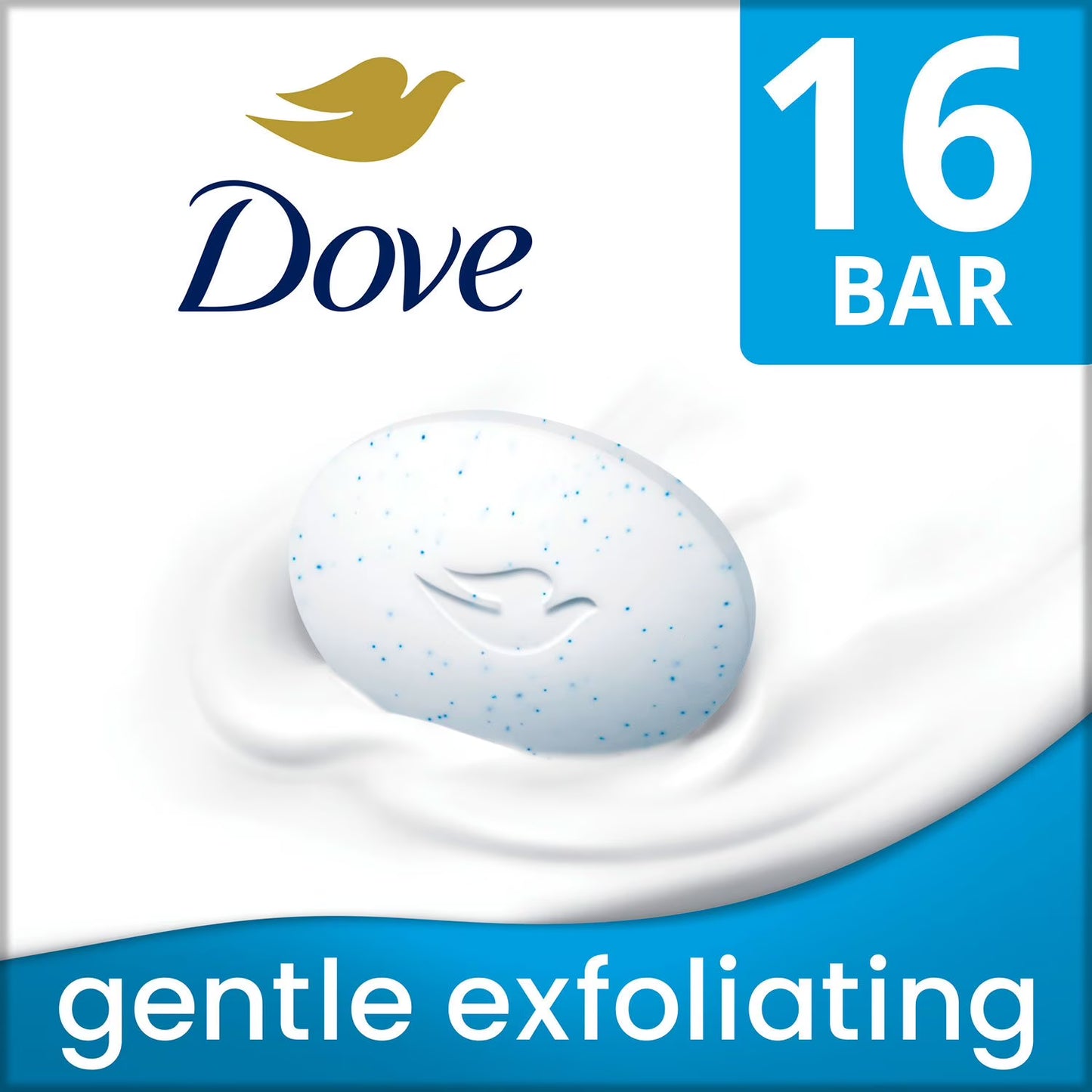 Dove Gentle Exfoliating Bar Soap, 3.75 oz., 16 ct.