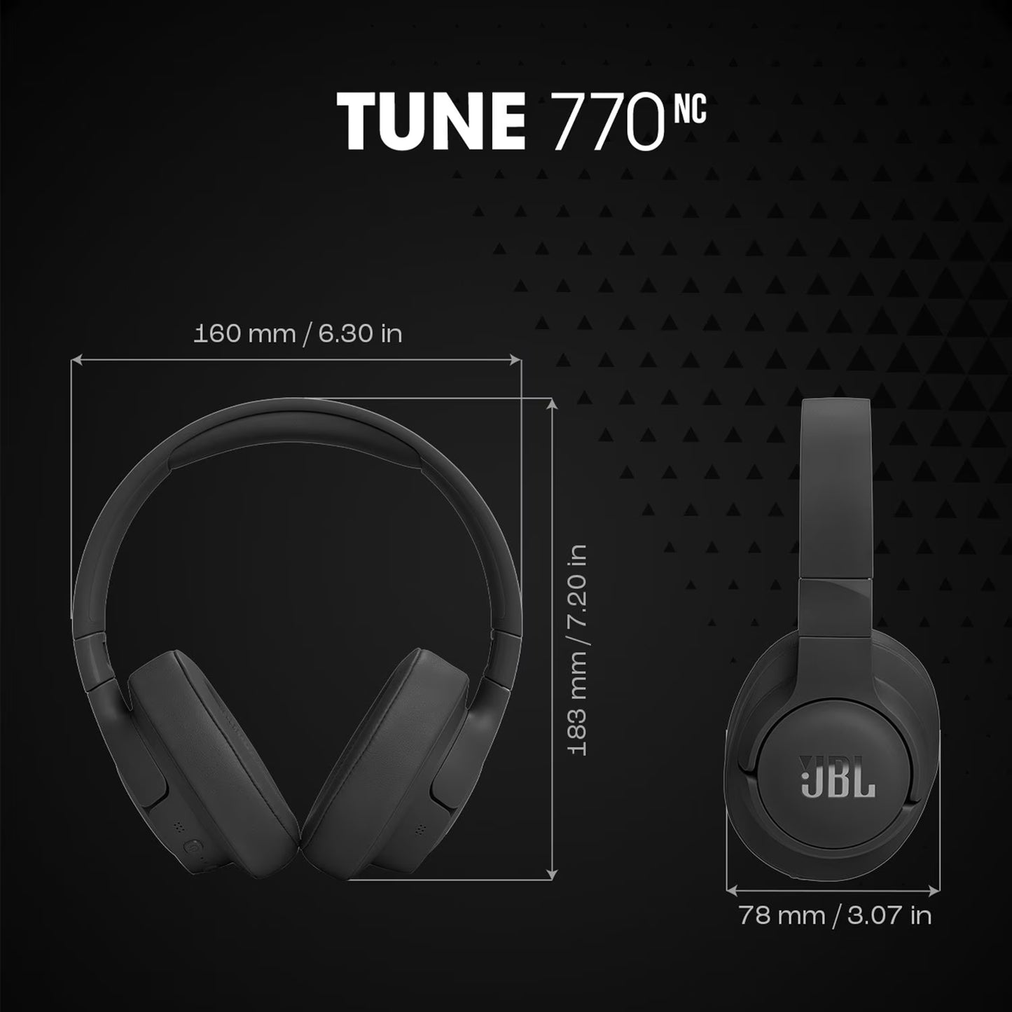 JBL Tune 770NC Adaptive Over-Ear Wireless Bluetooth Headphones
