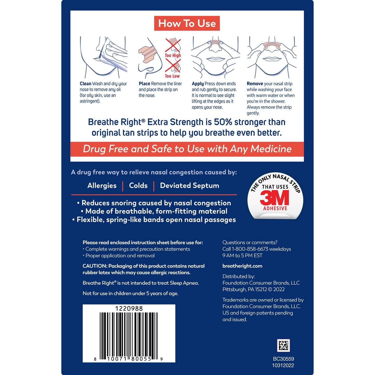 Breathe Right Extra Strength Nasal Strips, Tan, 72 ct.