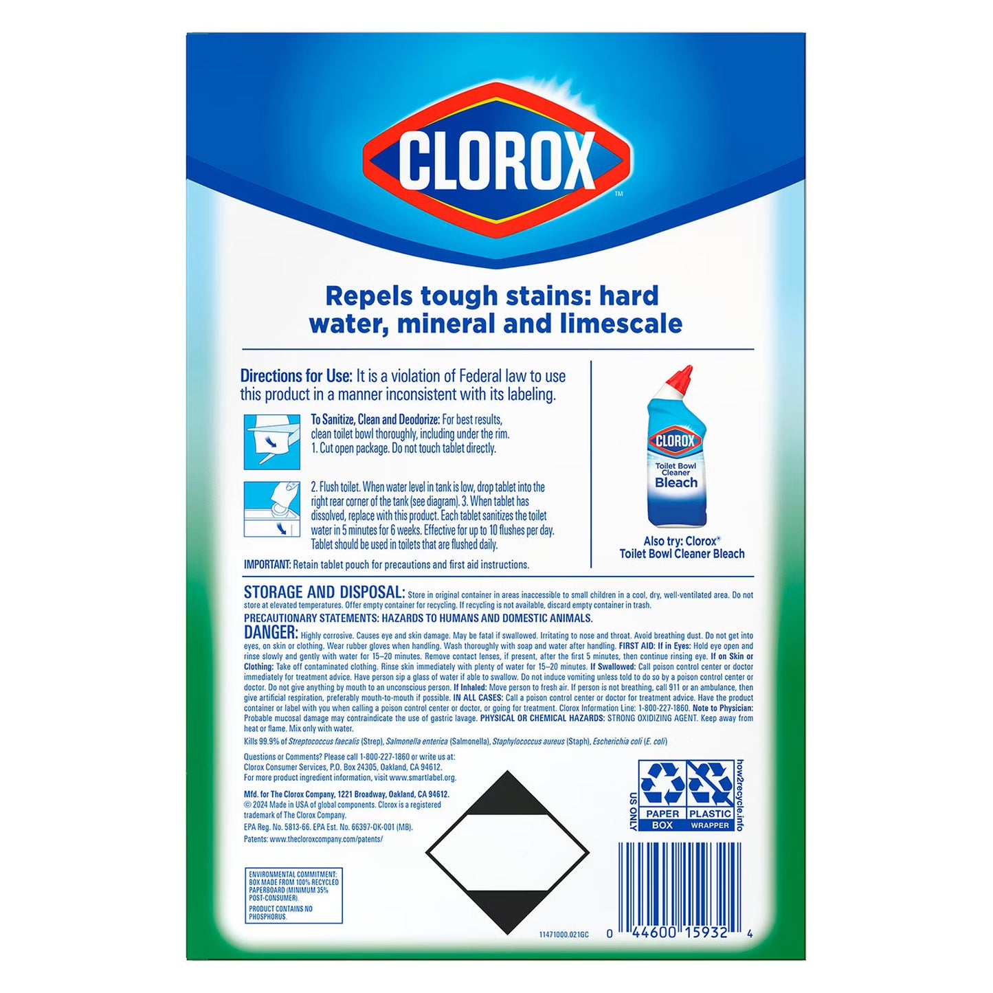 Clorox Ultra Clean Tablets Toilet Bowl Cleaner, 6 ct., 3.5 oz.
