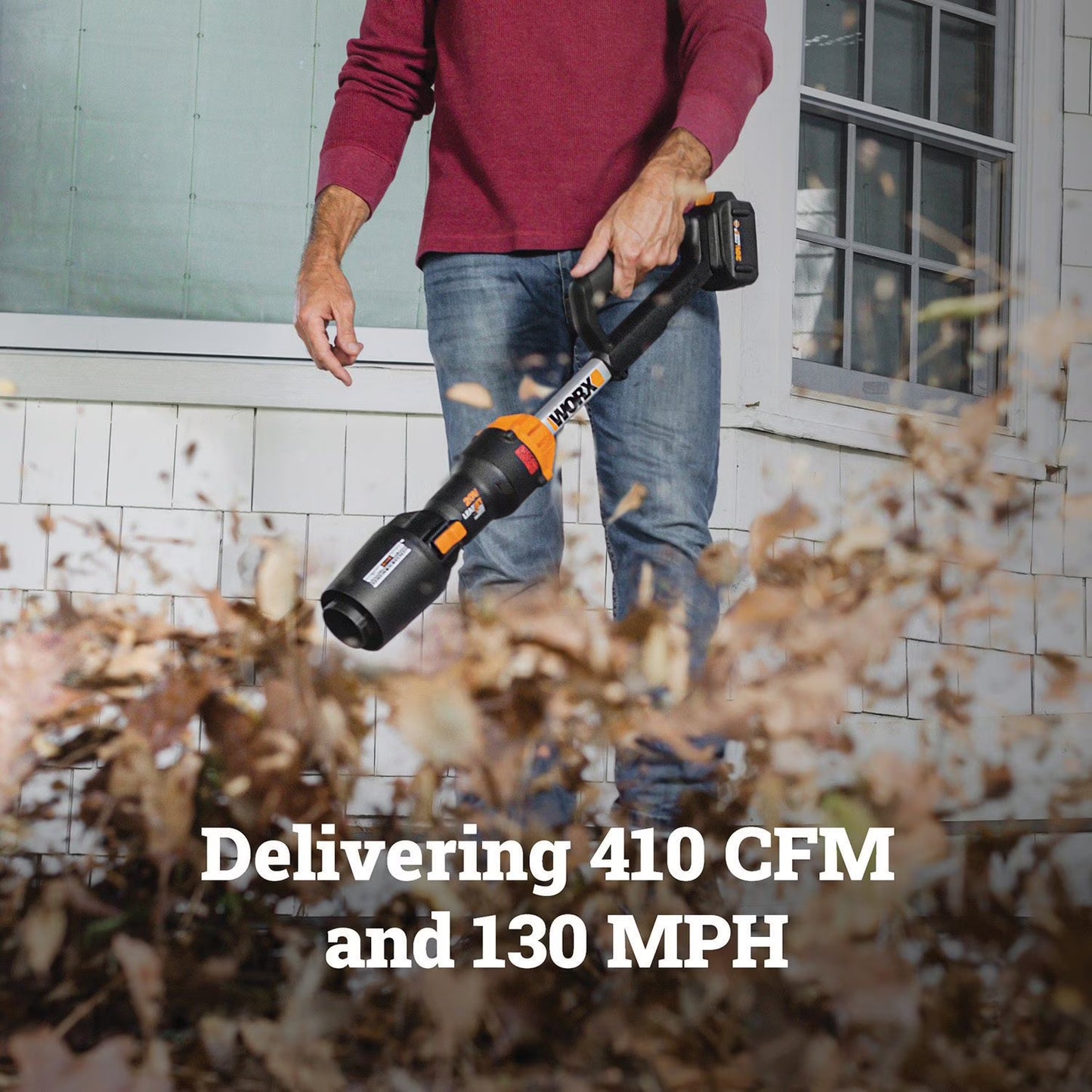 Worx WG941 20V Brushless Cordless Battery Powered Leaf Blower + 3 in 1 String Trimmer Edger & Mini-Mower Combo Kit Battery and Charger Included