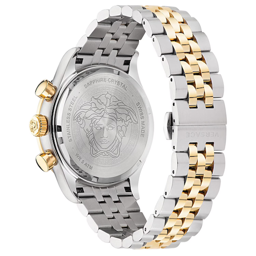 Versace Men's Hellenyium Chronograph Two-Tone Bracelet Watch, 44mm